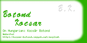 botond kocsar business card